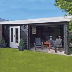 Lugarde blokhut met overkapping B9